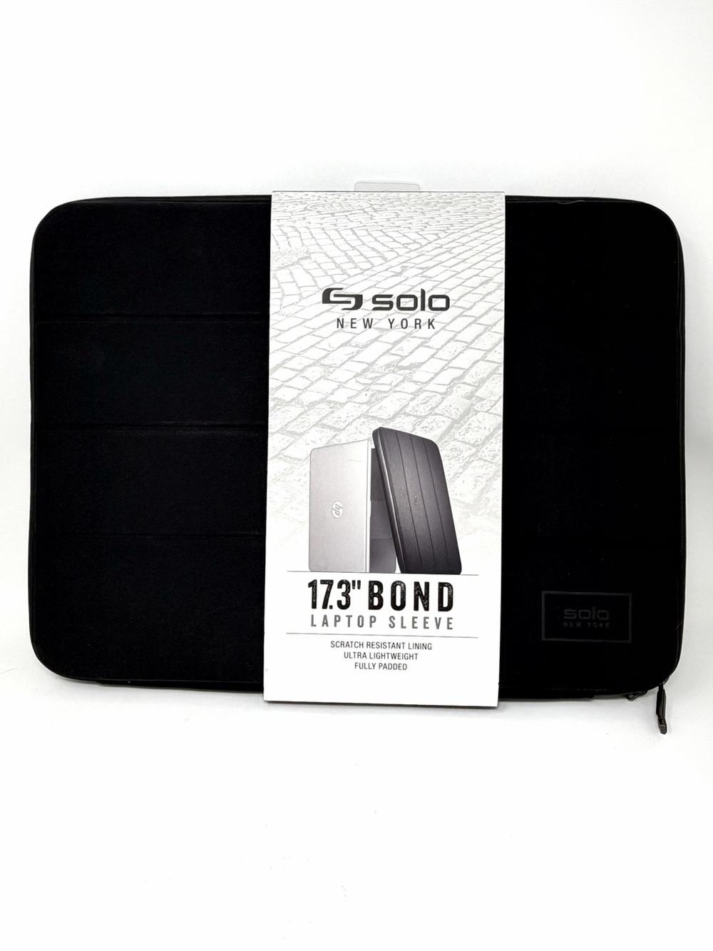 NEW Solo New York 17.3" Bond Laptop Sleeve Black Padded Case Link Collection